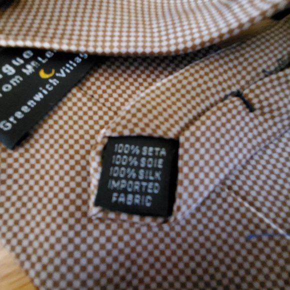 Tongue Tied Tom McLellon NYC Brown Checked Silk Tie - Picture 5 of 5